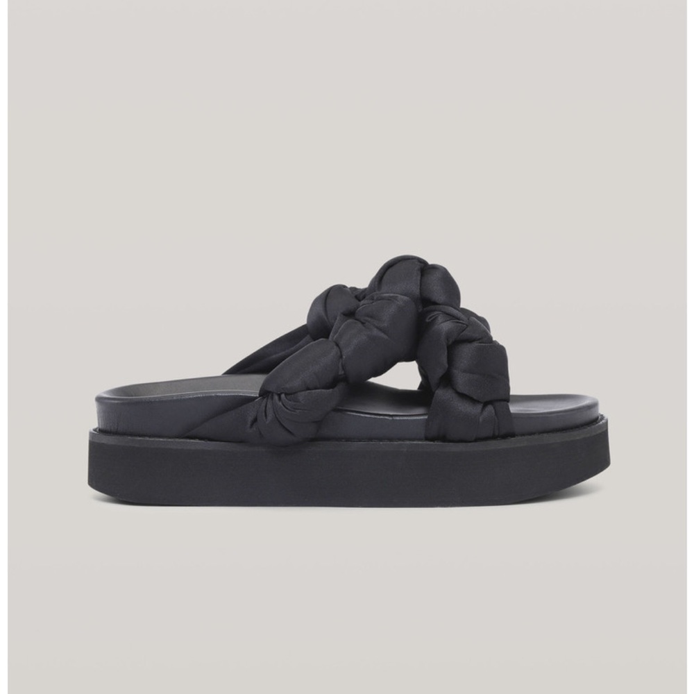 Ganni knotted platform sandals